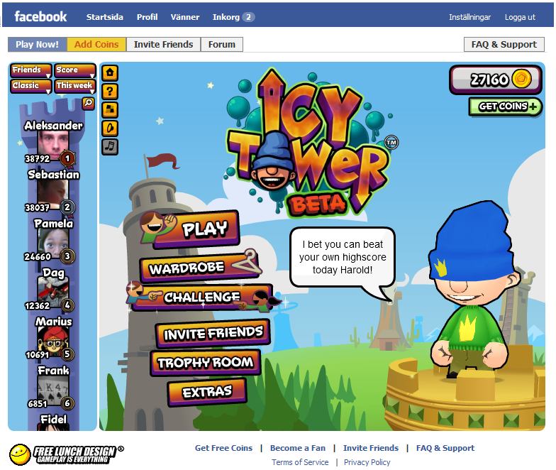 Play icy tower online